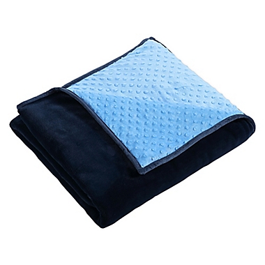 Therapedic&reg; Nubby Reversible 6 lb. Weighted Throw Blanket in Blue. View a larger version of this product image.