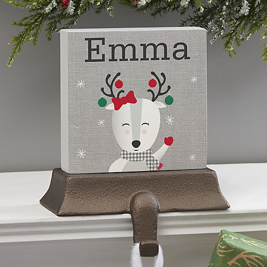 Alternate image 1 for Wintry Cheer Deer Personalized Stocking Holder