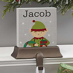 Wintry Cheer Elf Personalized Stocking Holder