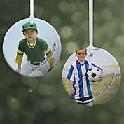 The Kids Photo Memories Personalized Ornament- 2.85&quot; Glossy - 2 Sided