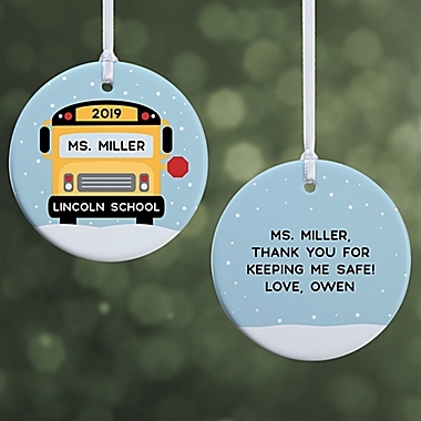 Best Bus Driver Personalized Ornament- 2.85&quot; Glossy - 2 Sided. View a larger version of this product image.