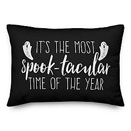 Designs Direct Spook-tacular Time Oblong Throw Pillow in Black