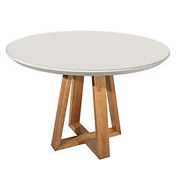 Stella 45.27-Inch Round Dining Table in Off-White
