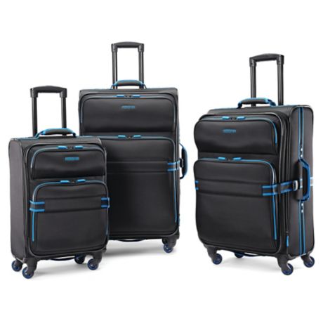 American Tourister Exo Eclipse Luggage Collection In Black Blue Bed Bath Beyond