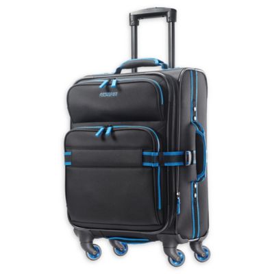 american tourister blue luggage