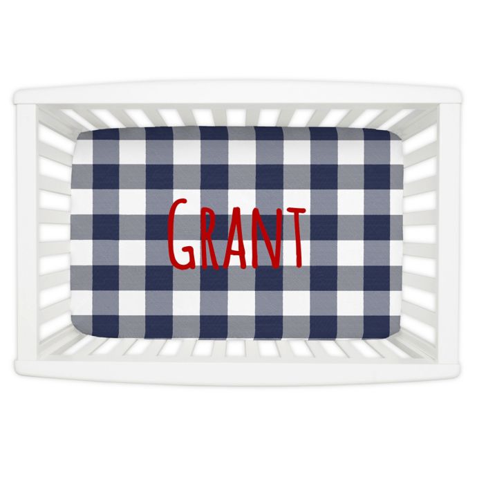 Carousel Designs® Buffalo Check Mini Fitted Crib Sheet Bed Bath & Beyond