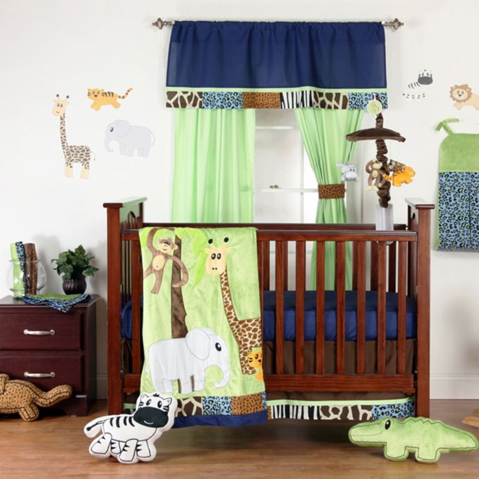 One Grace Place Jazzie Jungle Boy 8 Piece Crib Bedding Set