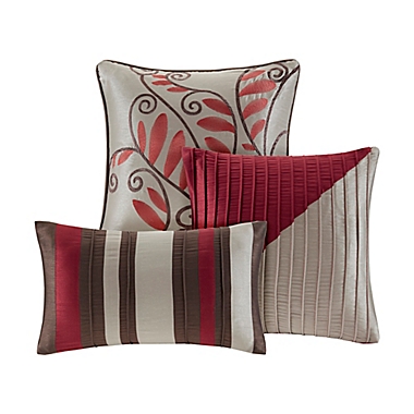 Madison Park Amherst 7-Piece Queen Comforter Set in Red. View a larger version of this product image.