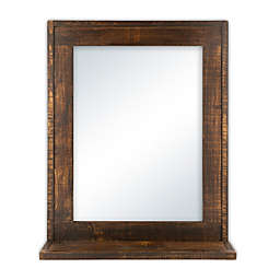 Bee & Willow™ Home Crossroads Wall Mirror with Shelf in Rustic Brown
