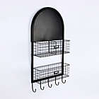Alternate image 1 for Bee & Willow&trade; Home 16.5-Inch x 31-Inch Metal Chalkboard and Shelves in Black