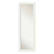 Amanti Art Vanity 17-Inch x 51-Inch Framed On the Door Mirror in White