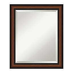 Amanti Art Yale Walnut 19-Inch x 23-Inch Framed Bathroom Vanity Mirror in Brown