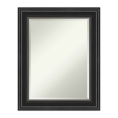 Amanti Art Ridge 24-Inch x 30-Inch Framed Bathroom Vanity Mirror in Black. View a larger version of this product image.