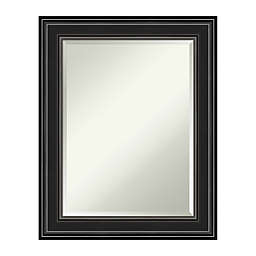 Amanti Art Ridge 24-Inch x 30-Inch Framed Bathroom Vanity Mirror in Black