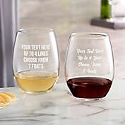 Write Your Own Engraved 21 oz. Stemless Wine Glass
