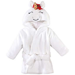 Hudson Baby® Size 0-9M Christmas Unicorn Bathrobe in White