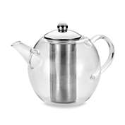 BonJour&reg; 4-Cup Round Glass Teapot with Shut-Off Infuser