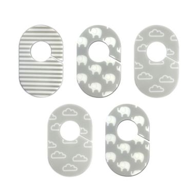 Little Haven 5-Piece Closet Organizer Set in Grey. View a larger version of this product image.