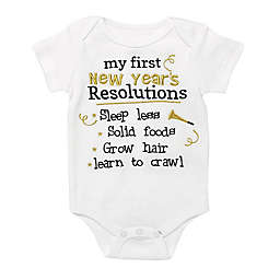 Baby Starters® Resolutions Bodysuit in White