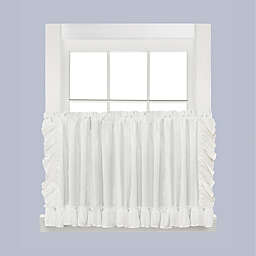Saturday Knight Sarah Rod Pocket Window Curtain Tier Pair in White