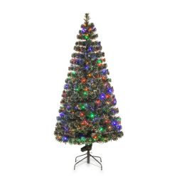 National Tree Company Fiber Optic Evergreen Pre-Lit Christmas Tree with Multicolored Lights