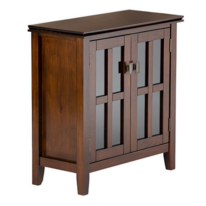 Simpli Home Artisan Low Storage Cabinet In Russet Brown Bed Bath Beyond