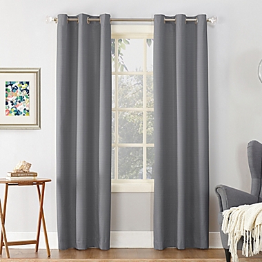Sun Zero&reg; Cooper Thermal Insulated 84-Inch Room Darkening Curtain Panel in Grey (Single). View a larger version of this product image.
