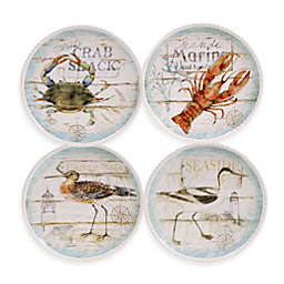 Certified International Beach Cottage by Susan Winget 11-Inch Dinner Plate (Set of 4)