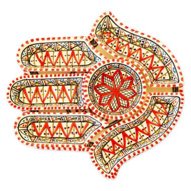 Kamsah Red Hamsa 12-Inch Dip Set. View a larger version of this product image.