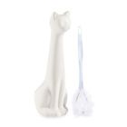 Alternate image 0 for Ceramic Cat Toilet Brush in White