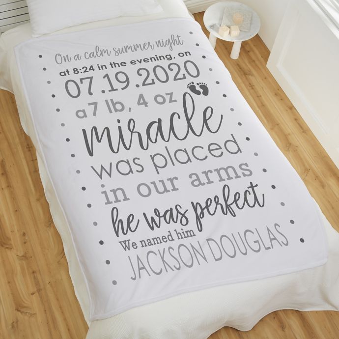 Baby Boy S Story Personalized Fleece Blanket Bed Bath Beyond