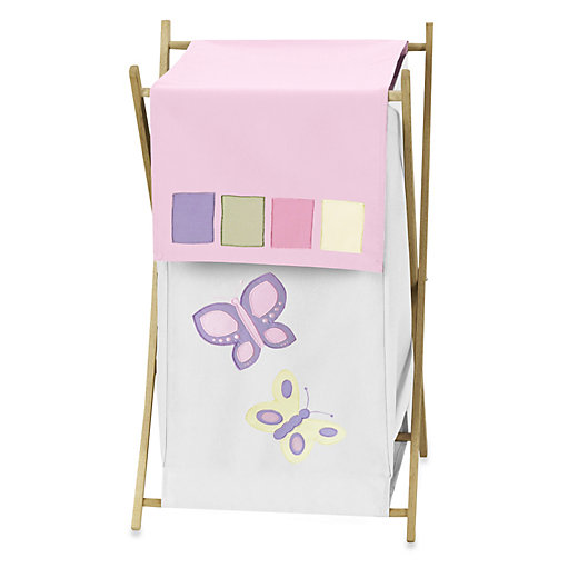 Alternate image 1 for Sweet Jojo Designs® Butterfly Laundry Hamper in Pink/Purple
