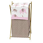 Alternate image 0 for Sweet Jojo Designs Mod Elephant Laundry Hamper in Pink/Taupe