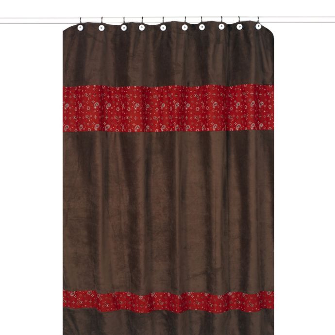 Sweet Jojo Designs Wild West Cowboy Shower Curtain In Brown