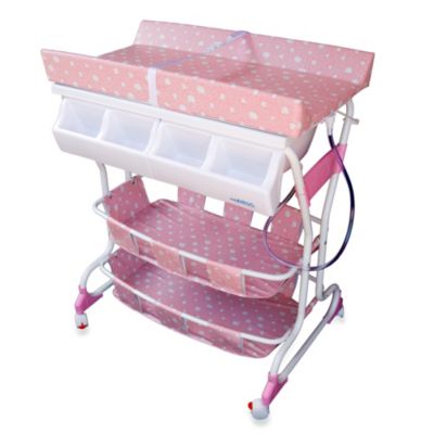 pink baby changing unit