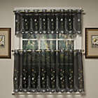Alternate image 0 for Samantha 24-Inch Sheer Window Curtain Tier Pair in Black/Multi