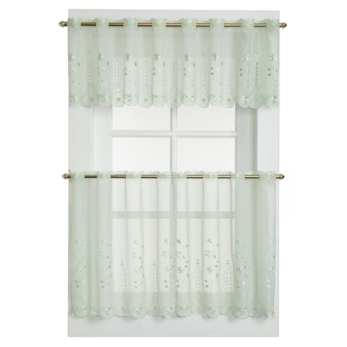 sheer beaded window valance