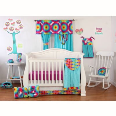tie dye baby bedding