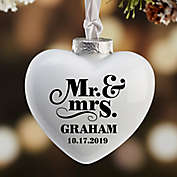 The Happy Couple Personalized Heart Deluxe Ornament