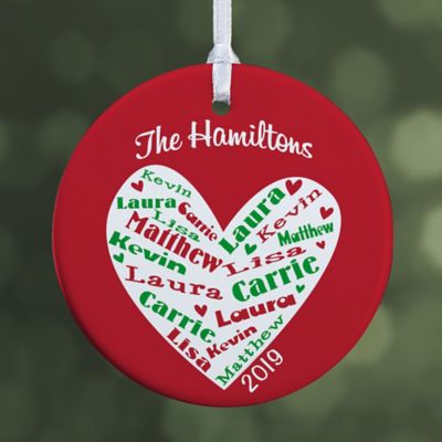 Heart of Love 1-Sided Glossy Christmas Ornament