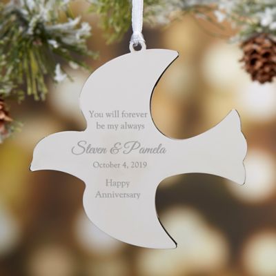 Anniversary Wishes Engraved Christmas Ornament
