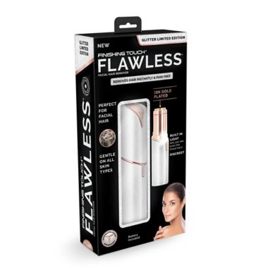 Finishing Touch® Flawless™ Facial Hair Remover in White Glitter/Rose Gold |  Bed Bath & Beyond