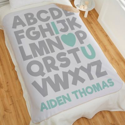personalized sherpa baby blanket