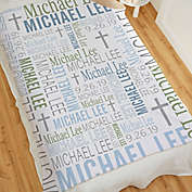 Christening Day For Him Personalized Sherpa Blanket Collection
