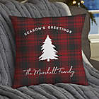 Alternate image 2 for Christmas Plaid Personalized Plaid Throw Pillow Collection