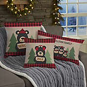 Holiday Bear Family Personalized Christmas Throw Pillow Collection