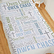Christening Day For Him Personalized Fleece Blanket Collection