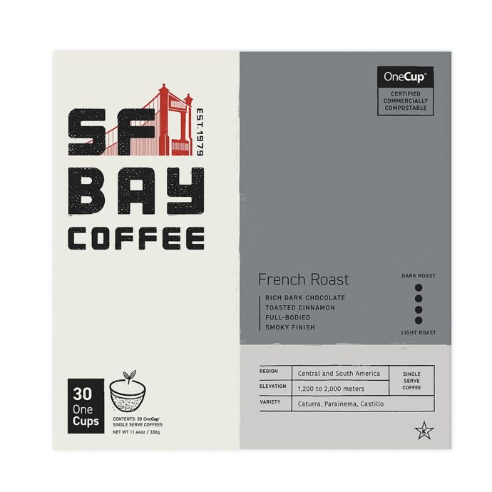 Onecup San Francisco Bay French Roast Coffee Pods For Single Serve Coffee Makers 30 Count Bed Bath Beyond