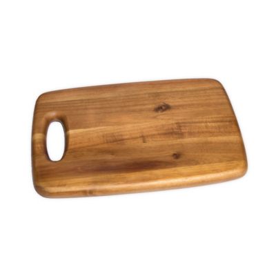 Lipper 15-Inch x 10-Inch Lipper Acacia Rectangular Cutting Board with Cut Out Handle