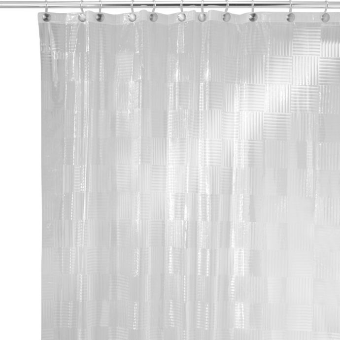 Interdesign Glassblock 70 Inch X 72 Inch Shower Curtain In Frost